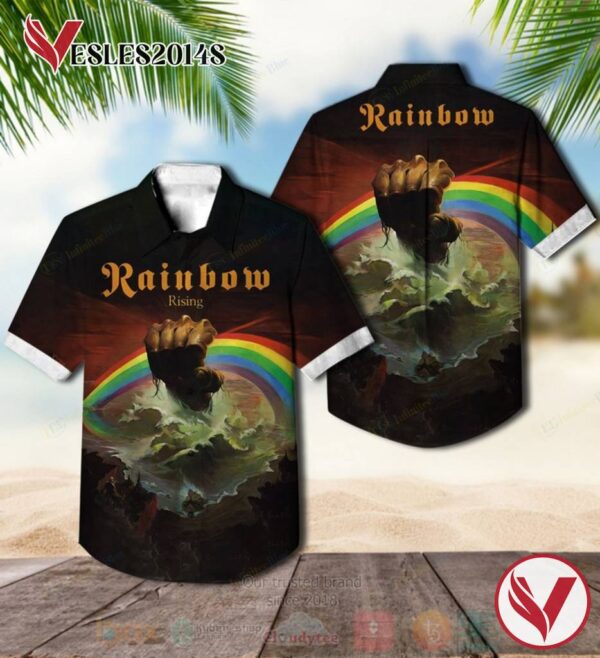 Rainbow Rising Album Hawaiian Shirt, Best Gift For Music Lovers Vesles2014S