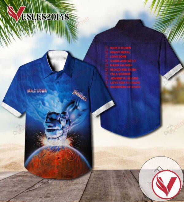Ram It Down Studio Album By Judas Priest Hawaiian Shirt, Best Gift For Music Lovers Vesles2014S