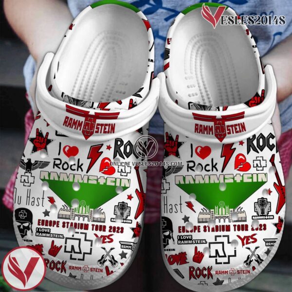 Rammstein Music Band Crocs Crocband Clogs Shoes, Unique Gifts For Fans - Vesles2014S