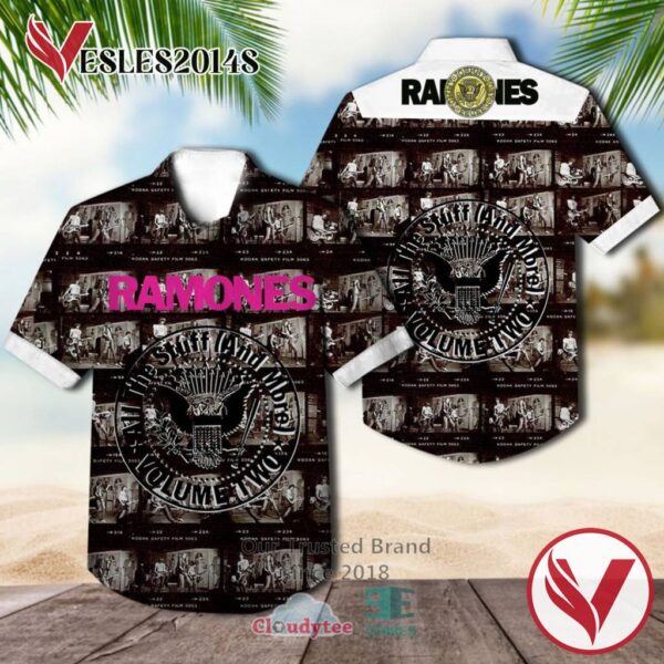 Ramones Hey Ho Let's Go Greatest Hits Hawaiian Casual Shirt, Best Gifts For Summer Vesles2014S 1