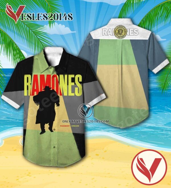 Ramones Pleasant Dreams Album Cover Hawaiian Shirt, Unique Gifts For Music Lovers - Vesles2014S