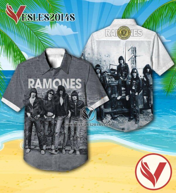 Ramones The Debut Album Cover Hawaiian Shirt, Unique Gifts For Music Lovers - Vesles2014S