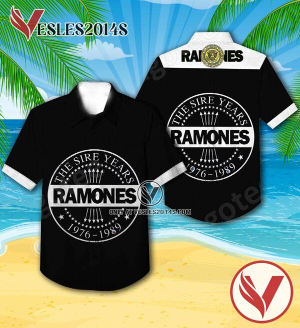 Ramones The Sire Years 1976-1989 Album Cover Hawaiian Shirt, Unique Gifts For Music Lovers - Vesles2014S