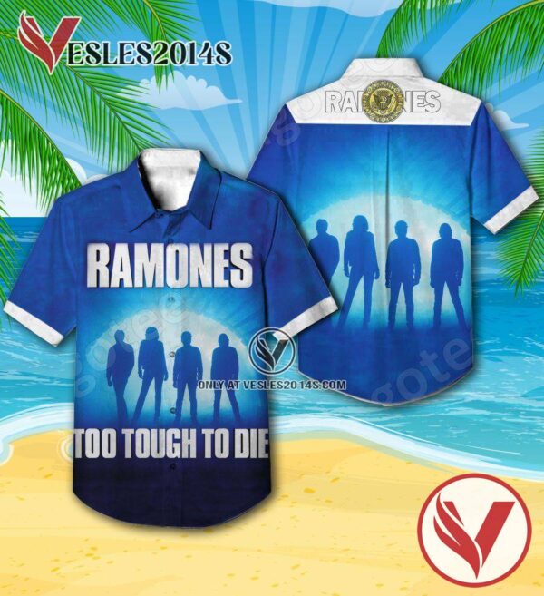 Ramones Too Tough To Die Album Cover Hawaiian Shirt, Unique Gifts For Music Lovers - Vesles2014S