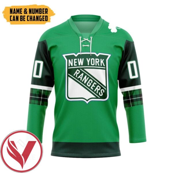 Rangers St. Patrick's Day Custom Name Custom Number Hockey Jersey, Trending Gifts For Fans - Vesles2014s