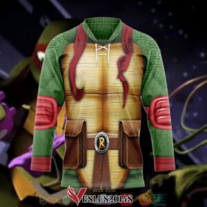Raphael Raph TMNT Cosplay Green Hockey Jersey Shirt, Trending Gifts For Fans - Vesles2014s 2