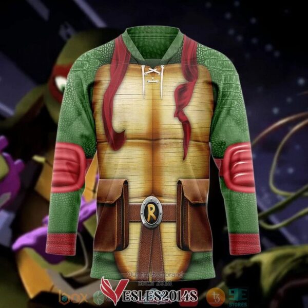 Raphael Raph TMNT Cosplay Green Hockey Jersey Shirt, Trending Gifts For Fans - Vesles2014s 2