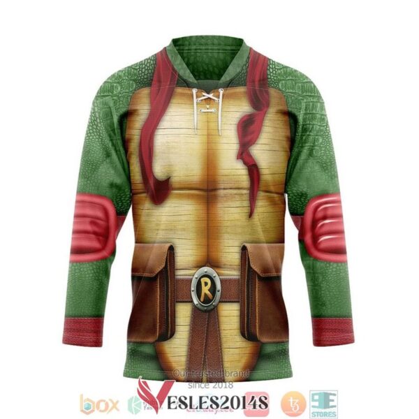 Raphael Raph TMNT Cosplay Green Hockey Jersey Shirt, Trending Gifts For Fans - Vesles2014s