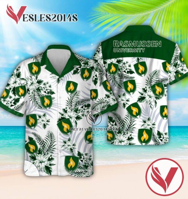Rasmussen University Logo Hawaiian Shirt, Perfect Gifts Idea In Holiday - Vesles2014S