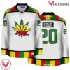 Rasta Leaf Emblazoned Pop Culture Hockey Jersey - Vesles2014S