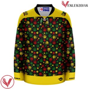 Rasta Leaf Ugly Sweater Hockey Jersey - Vesles2014S 2