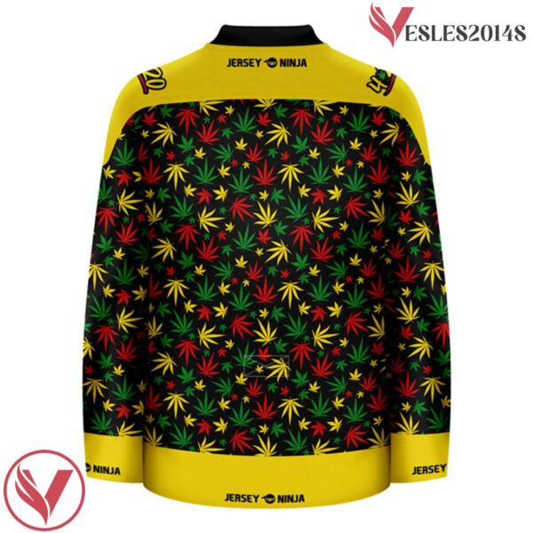 Rasta Leaf Ugly Sweater Hockey Jersey - Vesles2014S 3