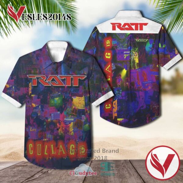 Ratt Collage 1997 Casual Hawaiian Shirt, Best Gifts For Summer Vesles2014S 1