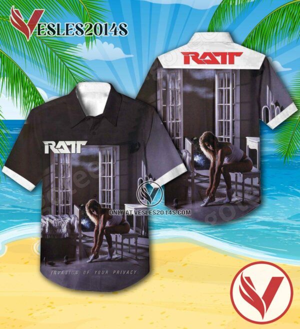 Ratt Invasion Of Your Privacy Album Cover Hawaiian Shirt, Unique Gifts For Music Lovers - Vesles2014S