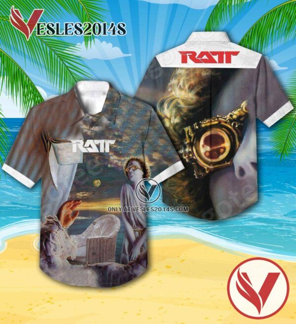 Ratt Reach For The Sky Album Cover Hawaiian Shirt, Unique Gifts For Music Lovers - Vesles2014S