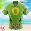 Rayquaza Face Pokemon Hawaiian Button Up Shirt, Perfect Gifts For Anime Lovers - Vesles2014S
