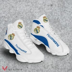 Real Madrid Logo Air Jordan 13 Shoes, Best Sneaker Gifts For Fans - Vesles2014s