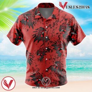Reaper Pattern ARK Survival  Hawaiian Button Up Shirt, Perfect Gifts For Anime Lovers - Vesles2014S