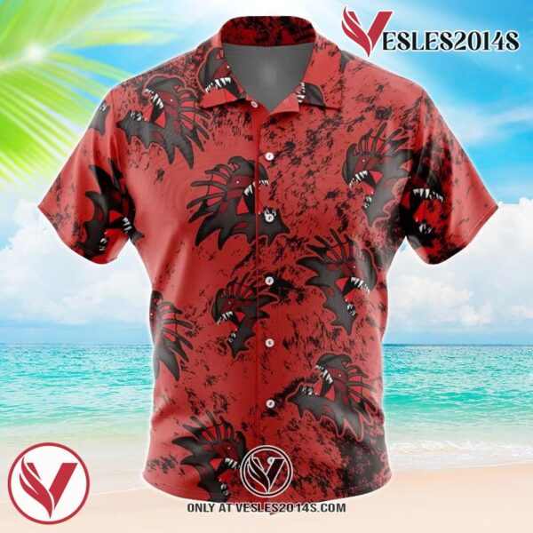 Reaper Pattern ARK Survival  Hawaiian Button Up Shirt, Perfect Gifts For Anime Lovers - Vesles2014S