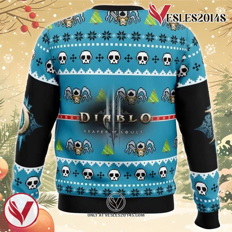 Reaper of Souls Diablo Ugly Christmas Sweater, Unique Christmas Gift For Fans - Vesles2014S 1