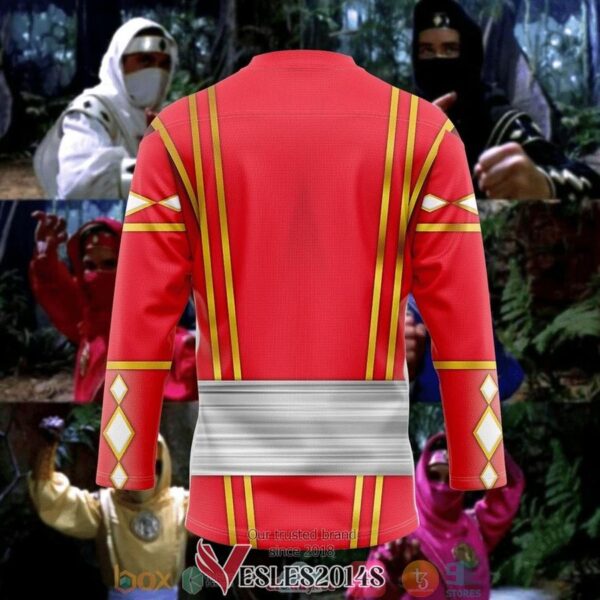Red Ape Ninja Mighty Morphin Power Rangers Ninjetti Hockey Jersey Shirt, Trending Gifts For Fans - Vesles2014s 3