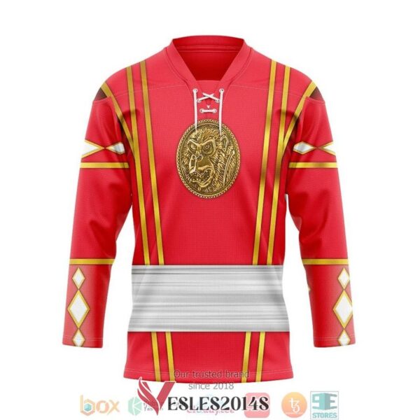 Red Ape Ninja Mighty Morphin Power Rangers Ninjetti Hockey Jersey Shirt, Trending Gifts For Fans - Vesles2014s