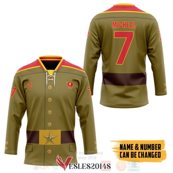 Red Army Soviet Military Personalized Hockey Jersey, Trending Gifts For Fans - Vesles2014s 2
