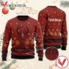 Red Captain Morgan Reindeer Snowy Christmas Sweater, Unique Winter Outfits For Fans - Vesles2014S  1