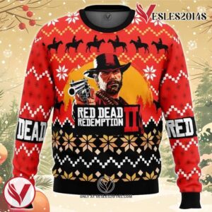 Red Dead Redemption Ugly Christmas Sweater, Unique Christmas Gift For Fans - Vesles2014S