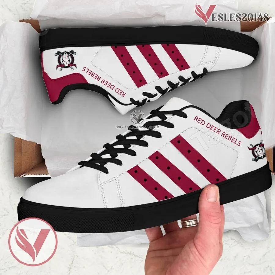 Red Deer Rebels Hockey Stan Smith Shoes, Unique Sneaker For Fans - Vesles2014s 1