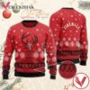 Red Fireball Reindeer Snowy Christmas Sweater, Unique Winter Outfits For Fans - Vesles2014S  1