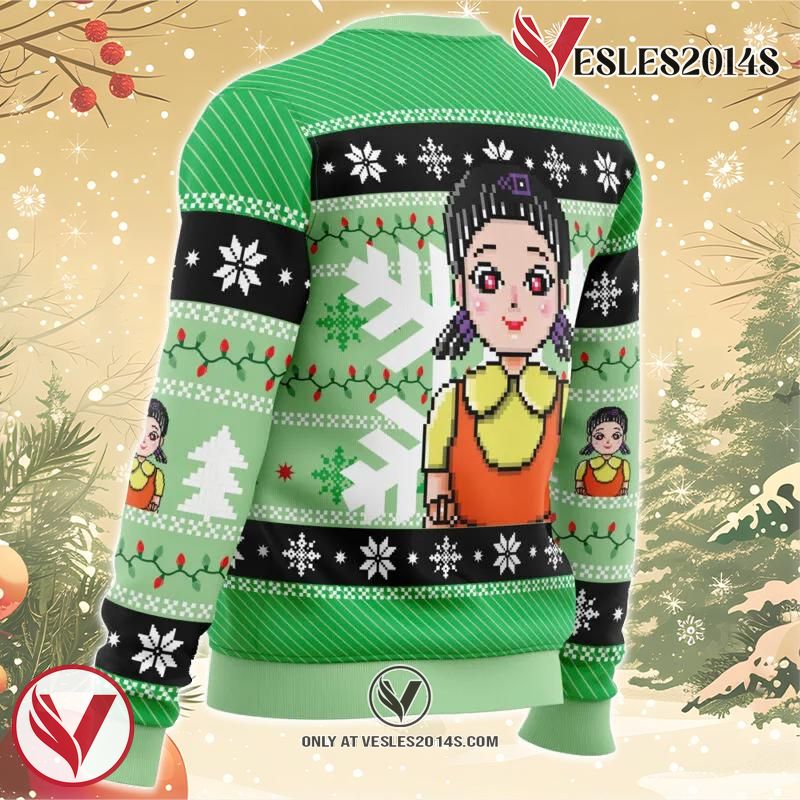 Red & Green Light Squid Game Ugly Christmas Sweater, Unique Christmas Gift For Fans - Vesles2014S 2