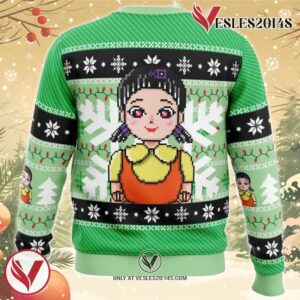 Red & Green Light Squid Game Ugly Christmas Sweater, Unique Christmas Gift For Fans - Vesles2014S 3