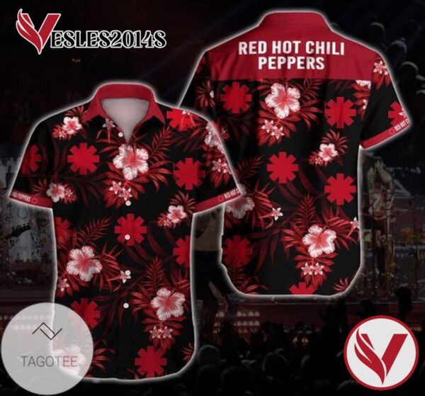 Red Hot Chili Peppers Hawaiian Graphic Print Short Sleeve Hawaiian Casual Shirt Vesles2014S 1