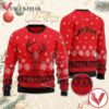 Red Jim Beam Reindeer Snowy Christmas Sweater, Unique Winter Outfits For Fans - Vesles2014S  1