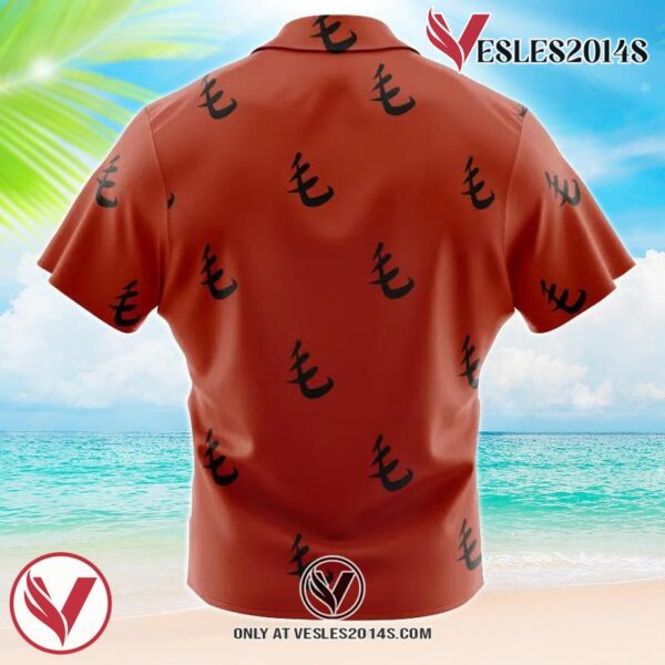 Red Pattern Saitama One Punch Man Hawaiian Button Up Shirt, Perfect Gifts For Anime Lovers - Vesles2014S 1