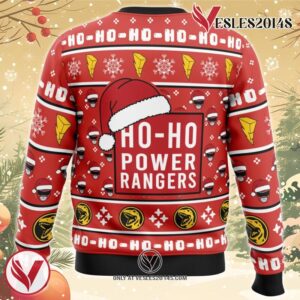 Red Ranger Ho-Ho Power Rangers Ugly Christmas Sweater, Unique Christmas Gift For Fans - Vesles2014S 1