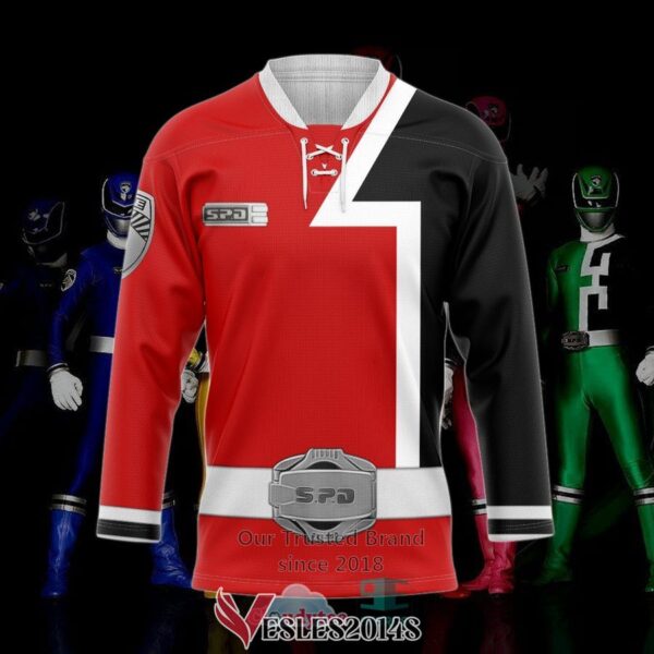 Red Ranger S.P.D Hockey Jersey, Trending Gifts For Fans - Vesles2014s 2