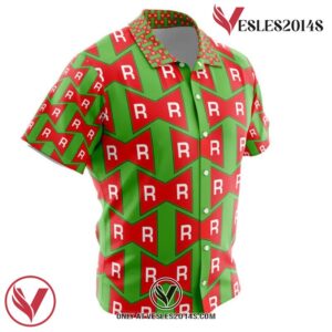 Red Ribbon Army Dragon Ball Z Hawaiian Button Up Shirt, Perfect Gifts For Anime Lovers - Vesles2014S 1