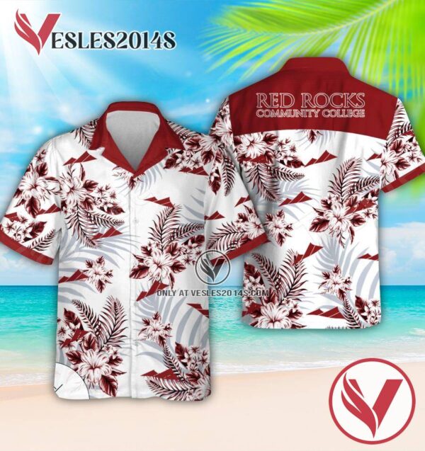 Red Rocks Community College Short Sleeve Aloha Combo Hawaiian, Best Outfit For Holiday - Vesles2014S