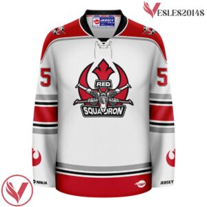 Red Squadron Skywalker Hockey Jersey - Vesles2014S 2