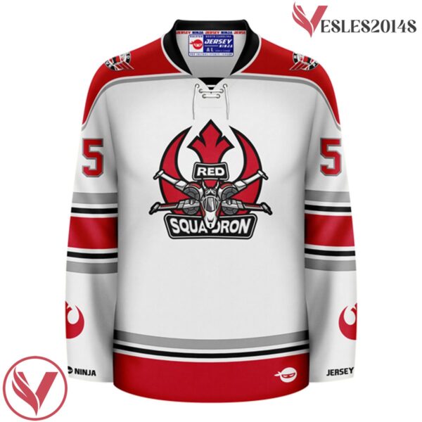 Red Squadron Skywalker Hockey Jersey - Vesles2014S 2