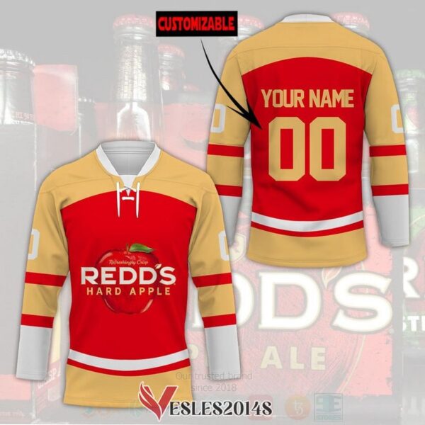 Redds Hard Apple Personalized Hockey Jersey Shirt, Trending Gifts For Fans - Vesles2014s