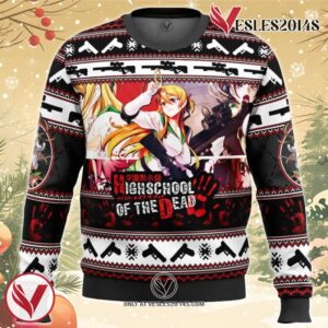 Rei Miyamoto Highschool Of The Dead Ugly Christmas Sweater, Unique Christmas Gift For Fans - Vesles2014S
