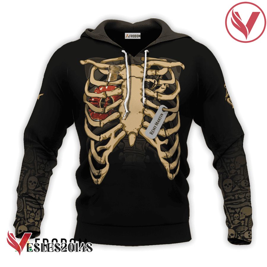 Remy Martin Skeleton Ribcage Hoodie & Zip Hoodie - Vesles2014S 1
