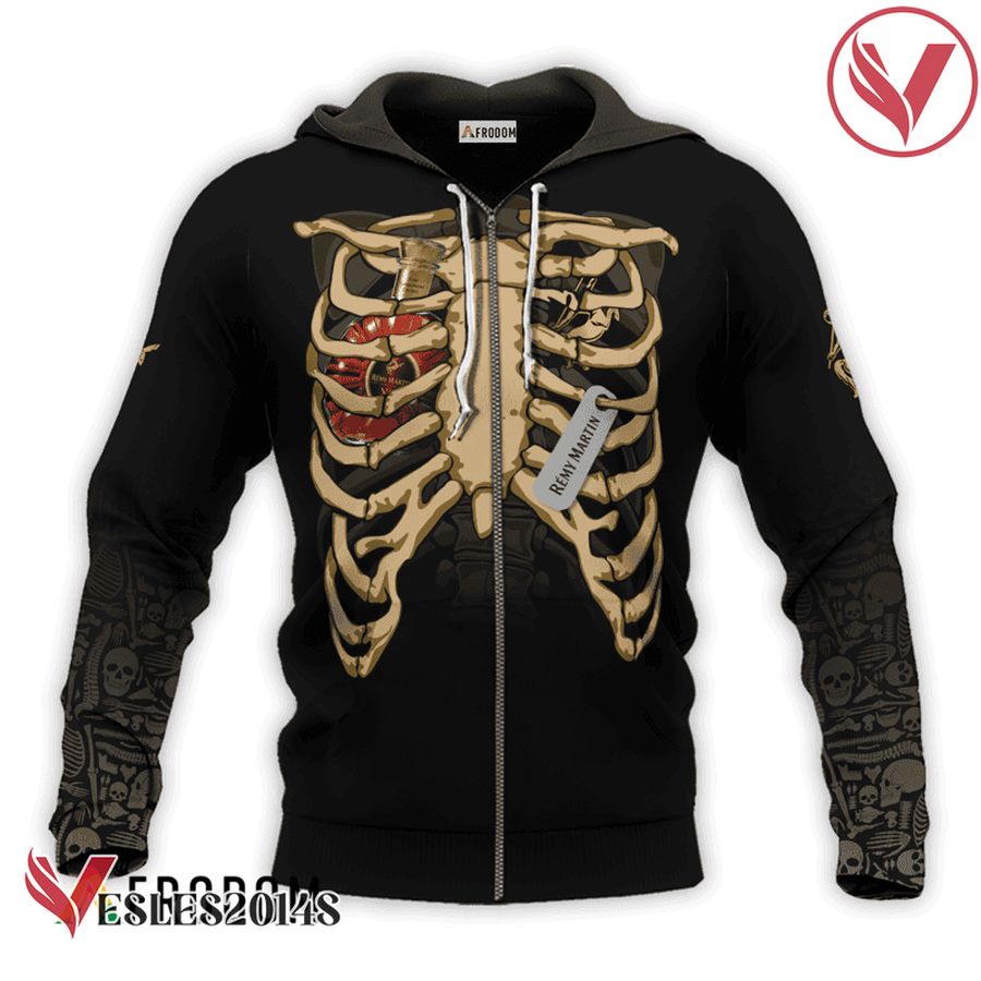 Remy Martin Skeleton Ribcage Hoodie & Zip Hoodie - Vesles2014S 2