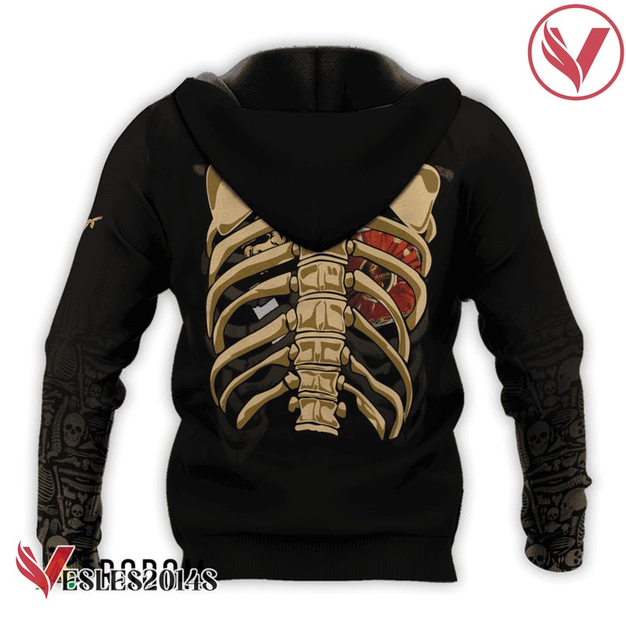 Remy Martin Skeleton Ribcage Hoodie & Zip Hoodie - Vesles2014S 3
