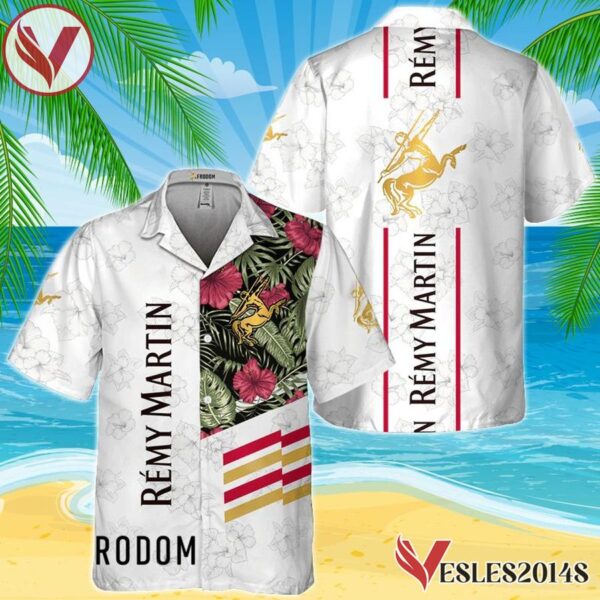 Remy Martin White Tropical Flower Hawaiian Shirt, Best Summer Gifts For Fans - Vesles2014S