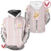 Remy Martin White Vertical Striped Hoodie & Zip Hoodie - Vesles2014S