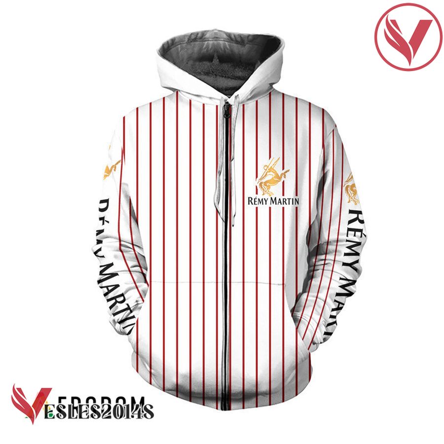 Remy Martin White Vertical Striped Hoodie & Zip Hoodie - Vesles2014S 2